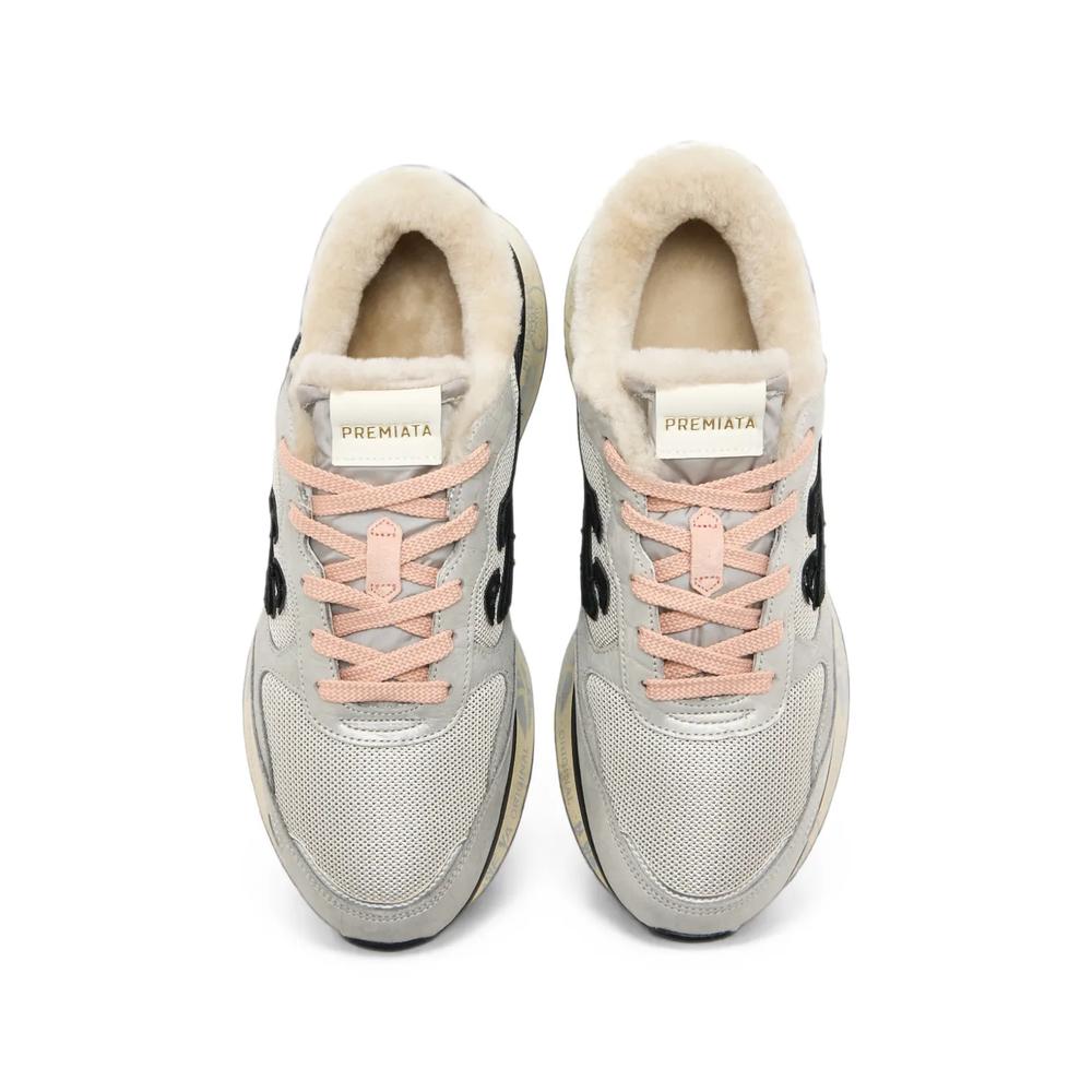 Lauryn shearling-trim sneakers 2
