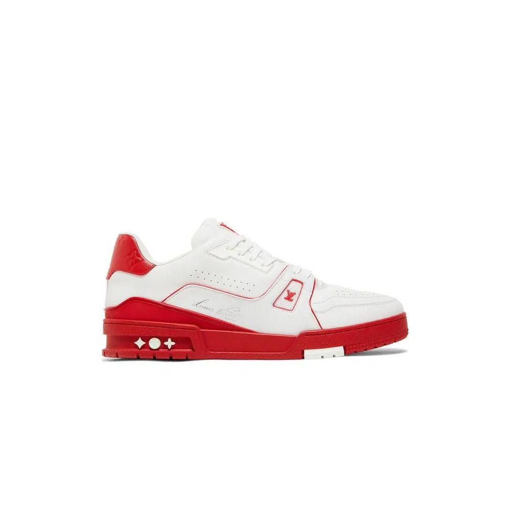 Кроссовки Louis Vuitton Trainer Low 'Белый красная подошва' 1