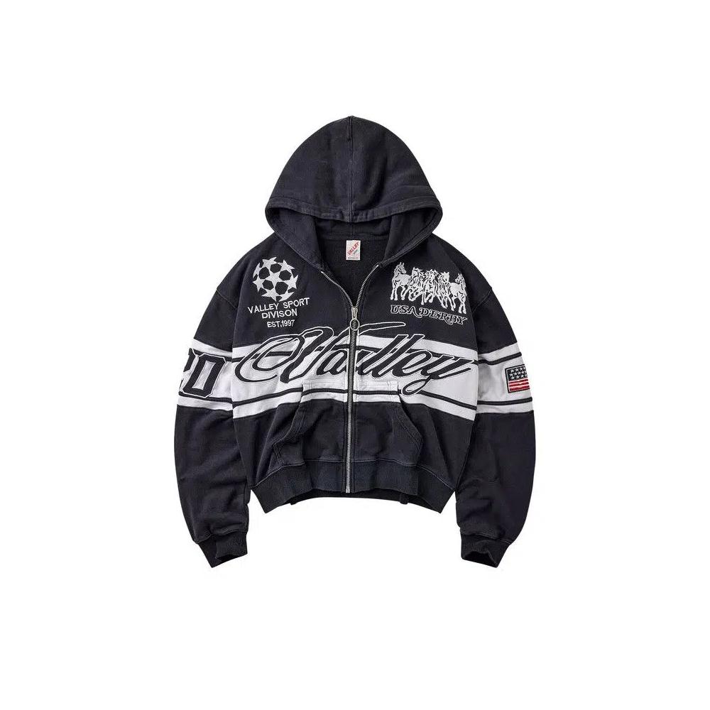Худи Vale Forever Black Cursive Zip Up Hoodie «Black» 2