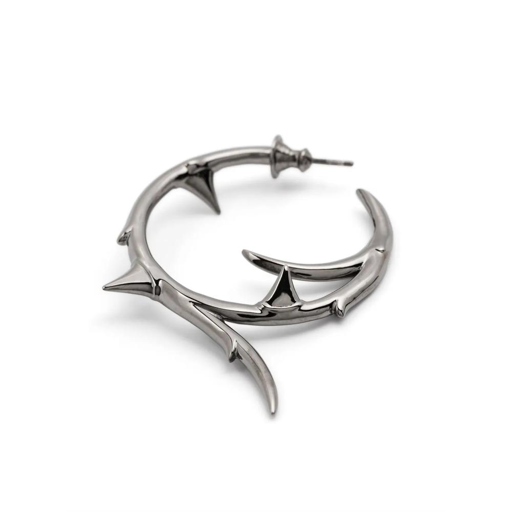 large Rose Thorn hoop earrings 2
