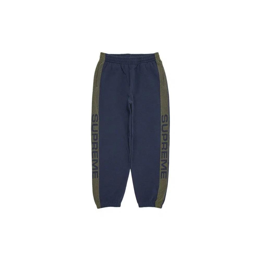 Спортивные штаны Supreme Jacquard Stripe Sweatpant 'Navy' 1