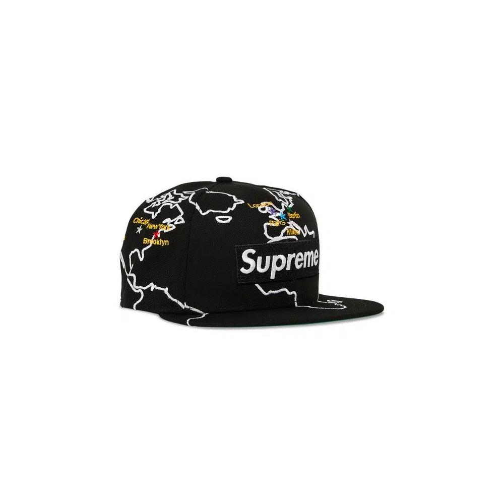 Бейсболки Supreme Worldwide Box Logo New Era 'Black' 2