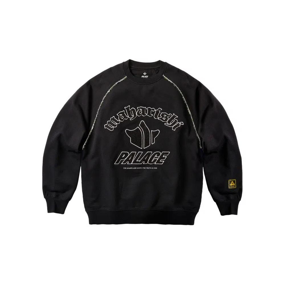 Топы Palace x Maharishi Temple Script Crew 'Черный' 1
