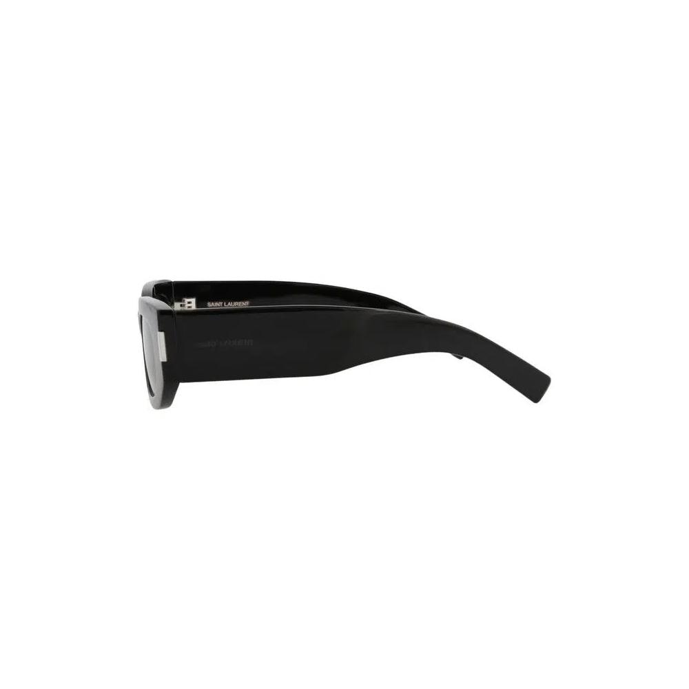 Очки Saint Laurent Round-Frame Recycled Acetate Sunglasses «Black» 3