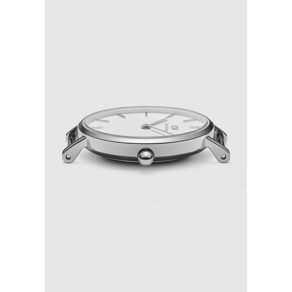 Petite Sterling 36mm Часы Сетчатый ремешок Белый циферблат Серебряные Унисекс часы Часы для женщин и мужчин DW 2