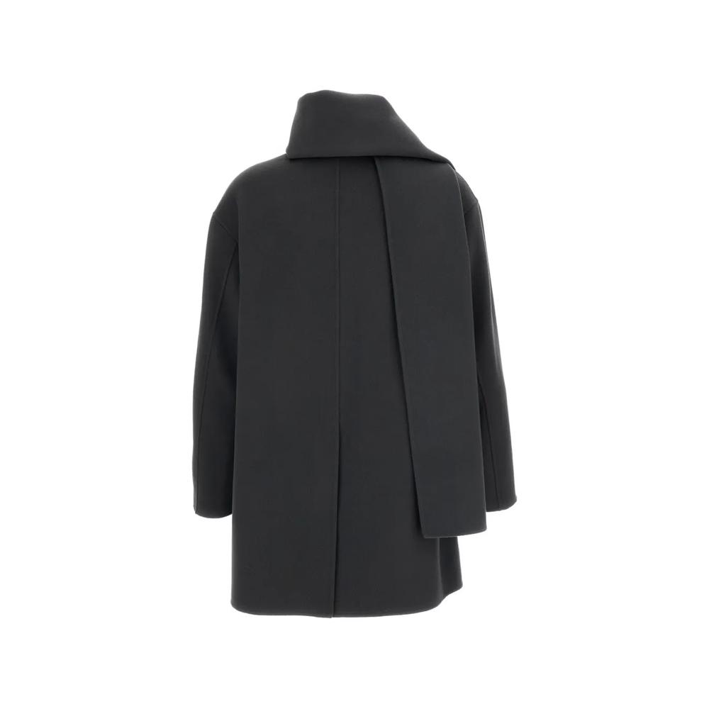 scarf-detail wool coat 2