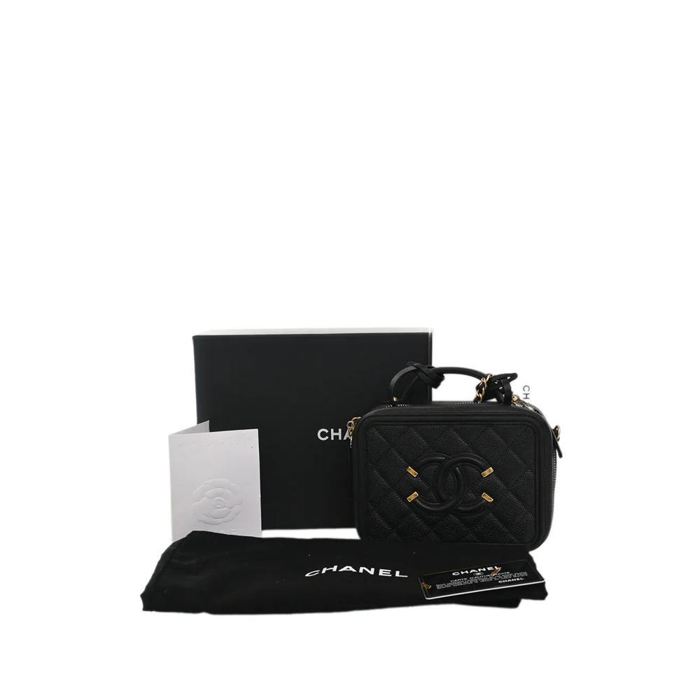 2017-2018 Small Caviar CC Filigree Vanity Case satchel 2