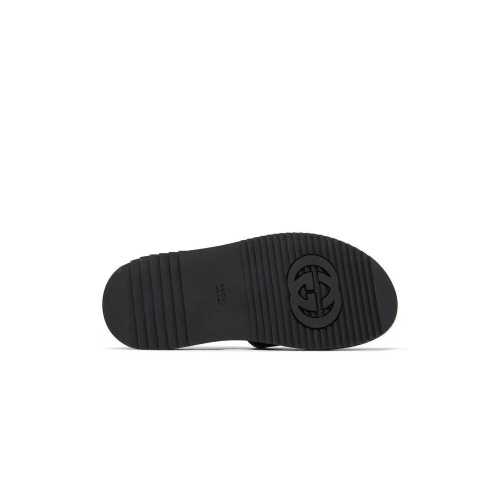Слайды Gucci Wmns GG Lame Platform Slide Sandal 'Black' 4