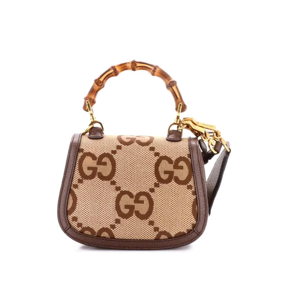 Сумка через плечо Bamboo 1947 Top Handle Bag Jumbo GG Canvas Mini 2