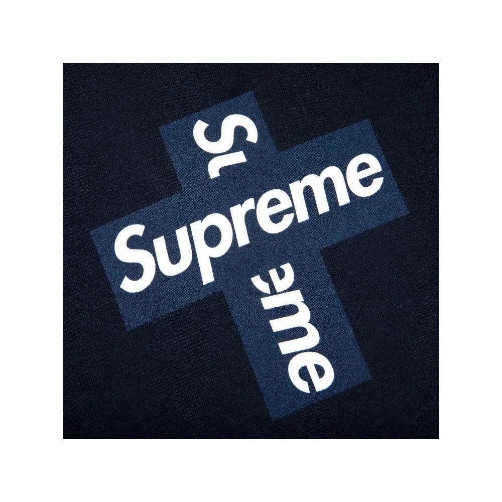 Футболки Supreme Cross Box Logo Tee 'Navy' 2