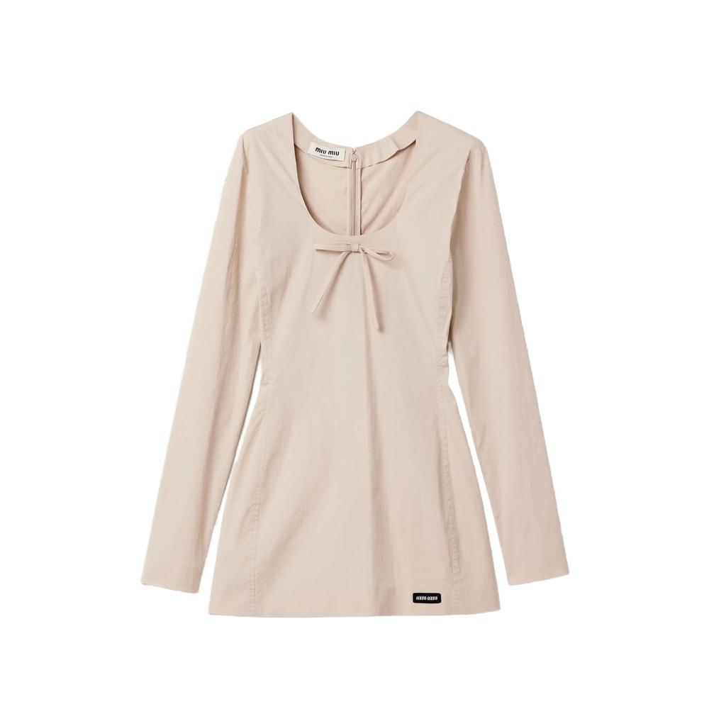 stretch poplin mini-dress 1