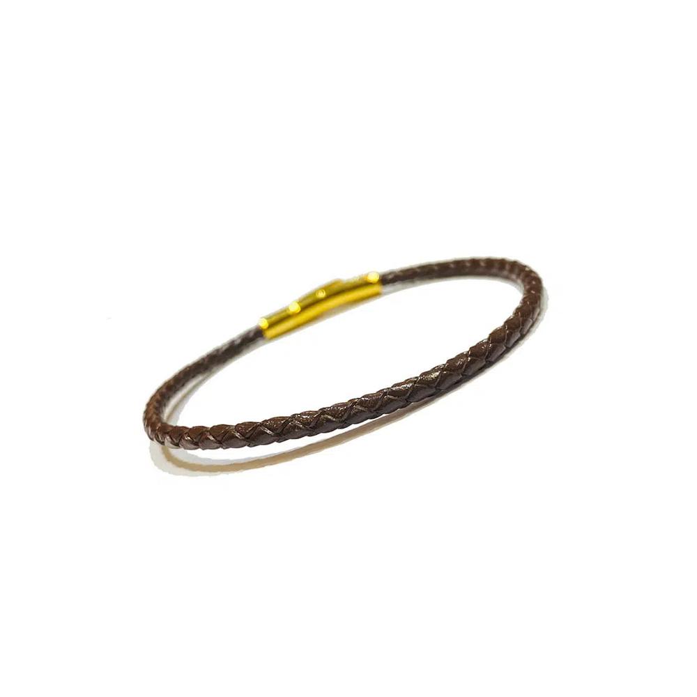 LITZ Кожаный браслет (3мм) BR02коричневый 3