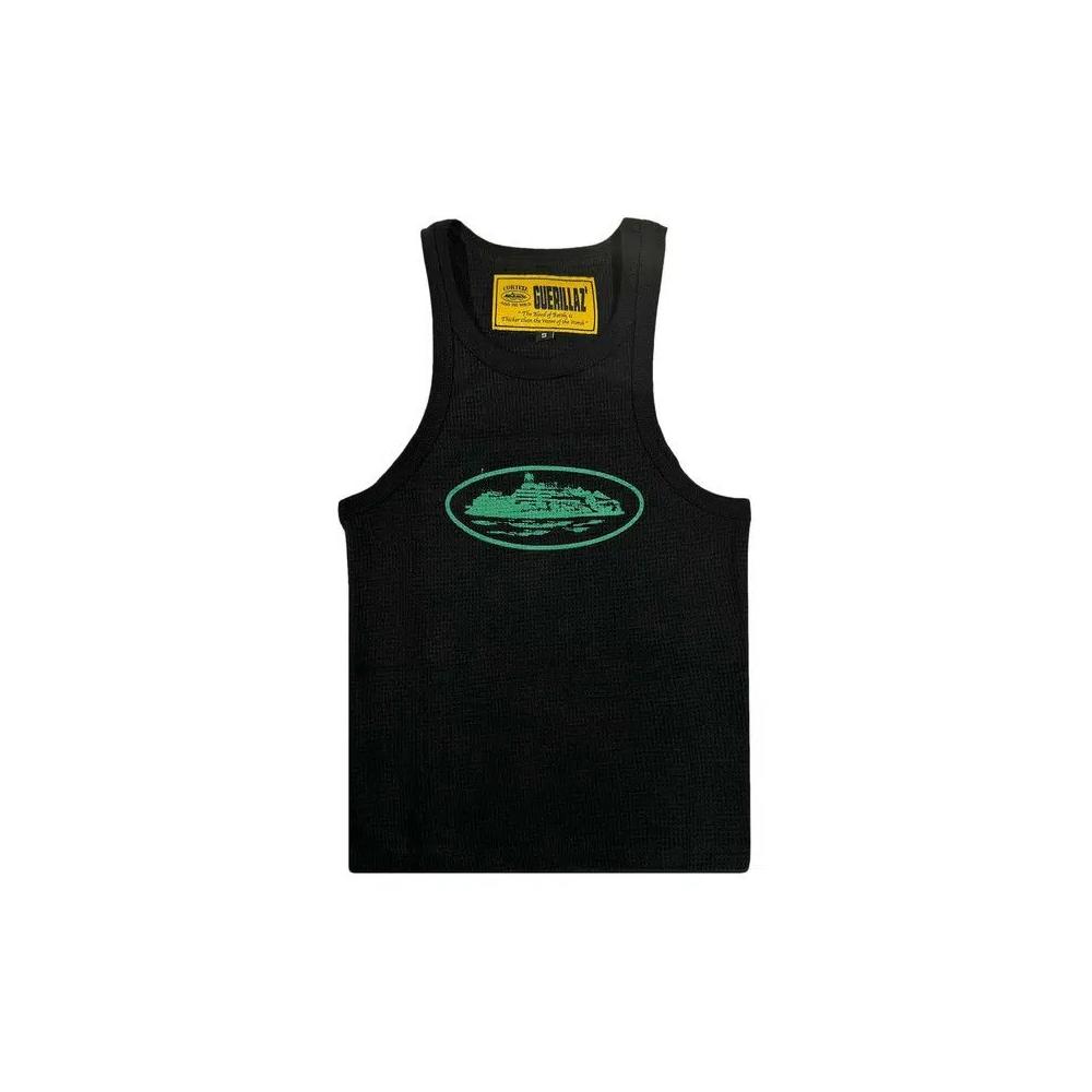 Майки Corteiz Alcatraz Tank Top 'Черный/Зеленый' 1