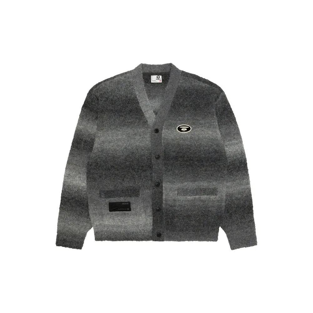 Кардиганы AAPE Moonface Button Down Cardigan 'Black/Grey' 1