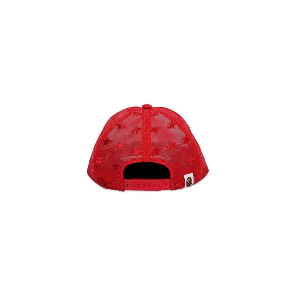 Кепки-дальнобойщики BAPE Sta Mesh Cap «Красный» 2