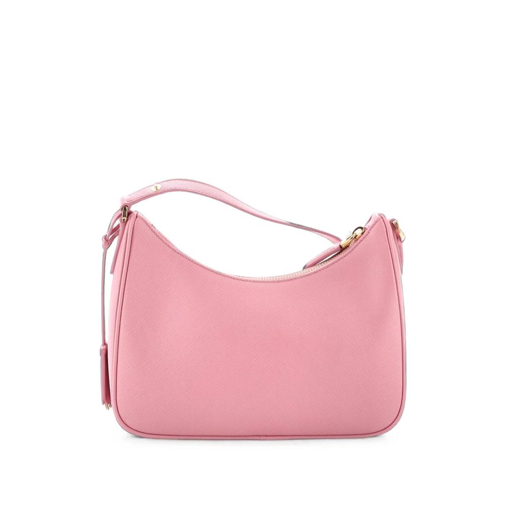 Adjustable Handle Zip Saffiano Leather Mini hobo bag 2