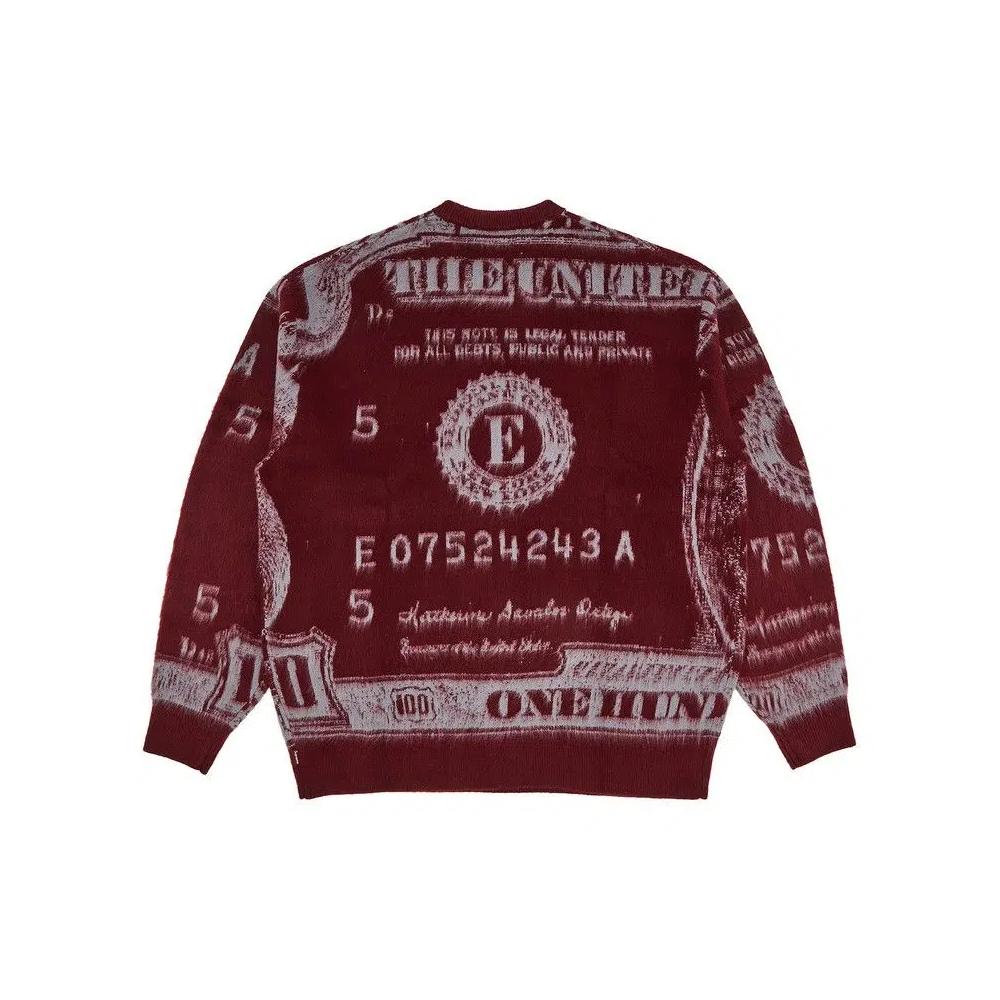 Свитера Supreme Money Sweater 'Burgundy' 2