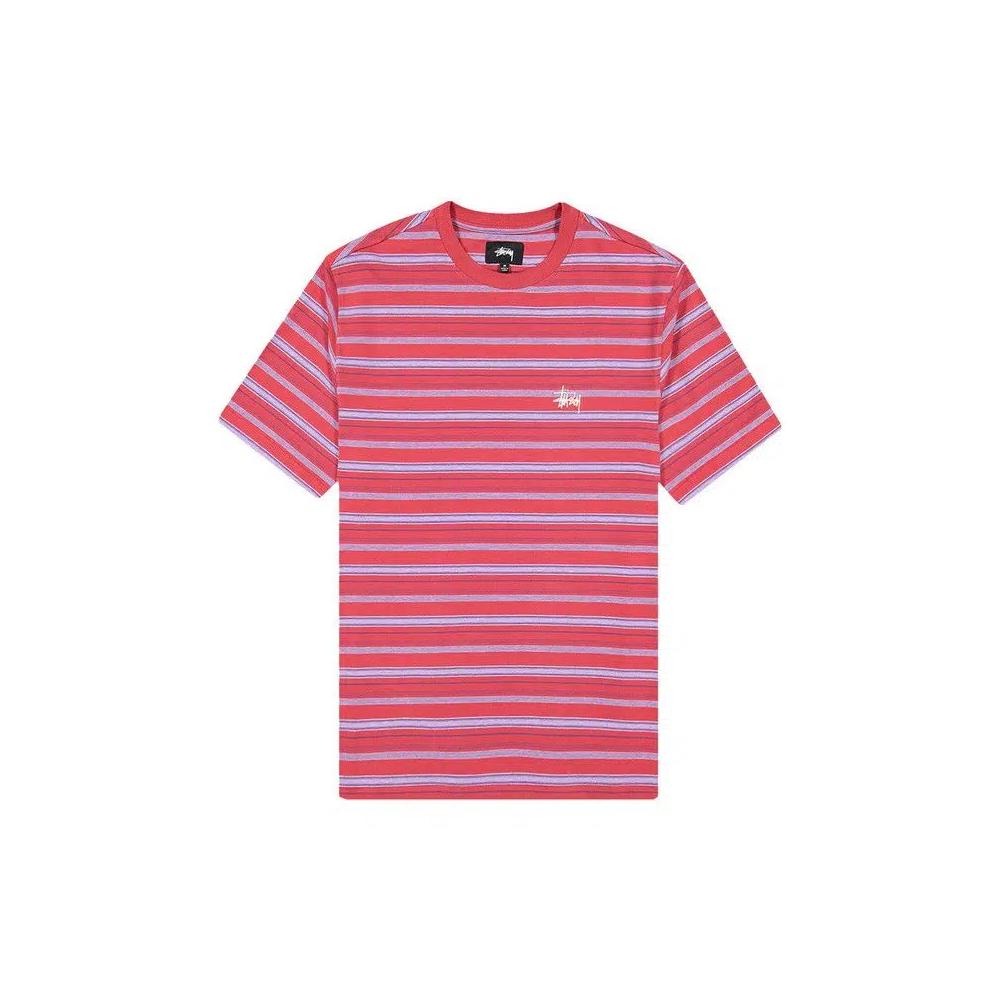 Футболки Stussy Heather Stripe Crew 'Red' 1