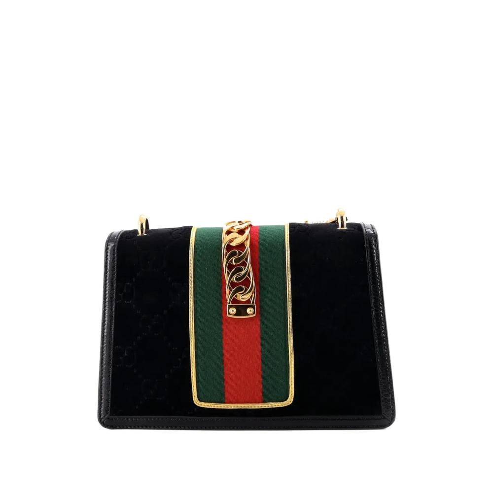 Sylvie Shoulder Bag GG Velvet Small crossbody bag 2