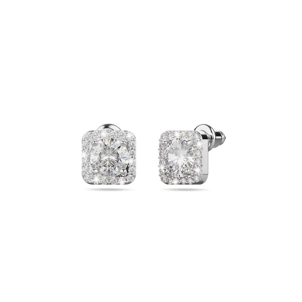 Серьги-гвоздики Meissa Cube из белого золота 1