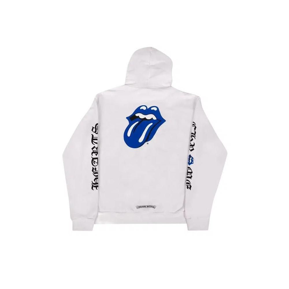 Худи Chrome Hearts Rolling Stones Hoodie 'White/Blue' 2