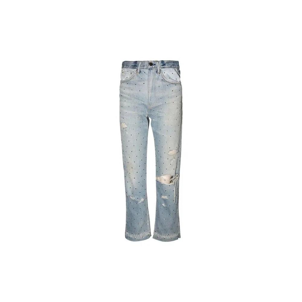 Джинсы Amiri Gradient Crystal Reconstructed Denim Pants 'Multi Indigo' 1