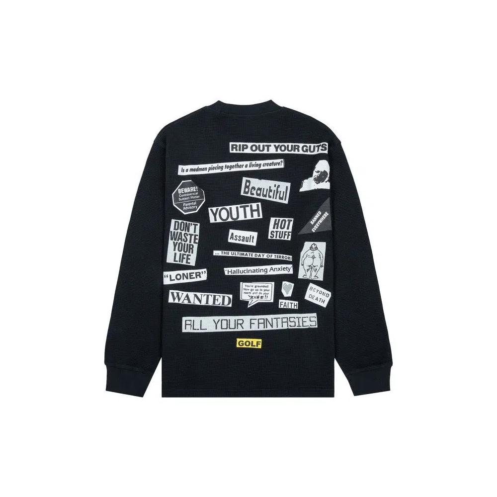 Топы GOLF WANG Collage Long-Sleeve Thermal "Black" 2