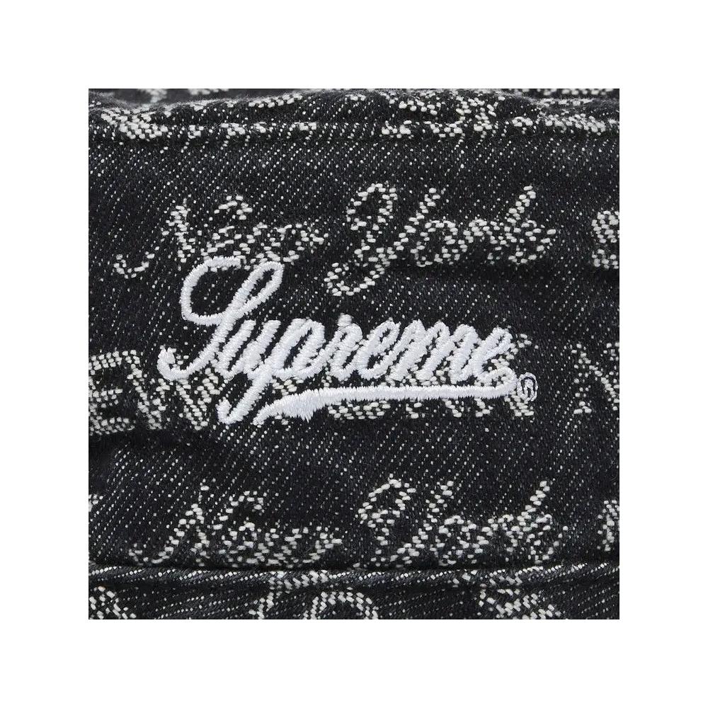 Шляпы Supreme Multi Type Jacquard Denim Crusher 'Black' 3