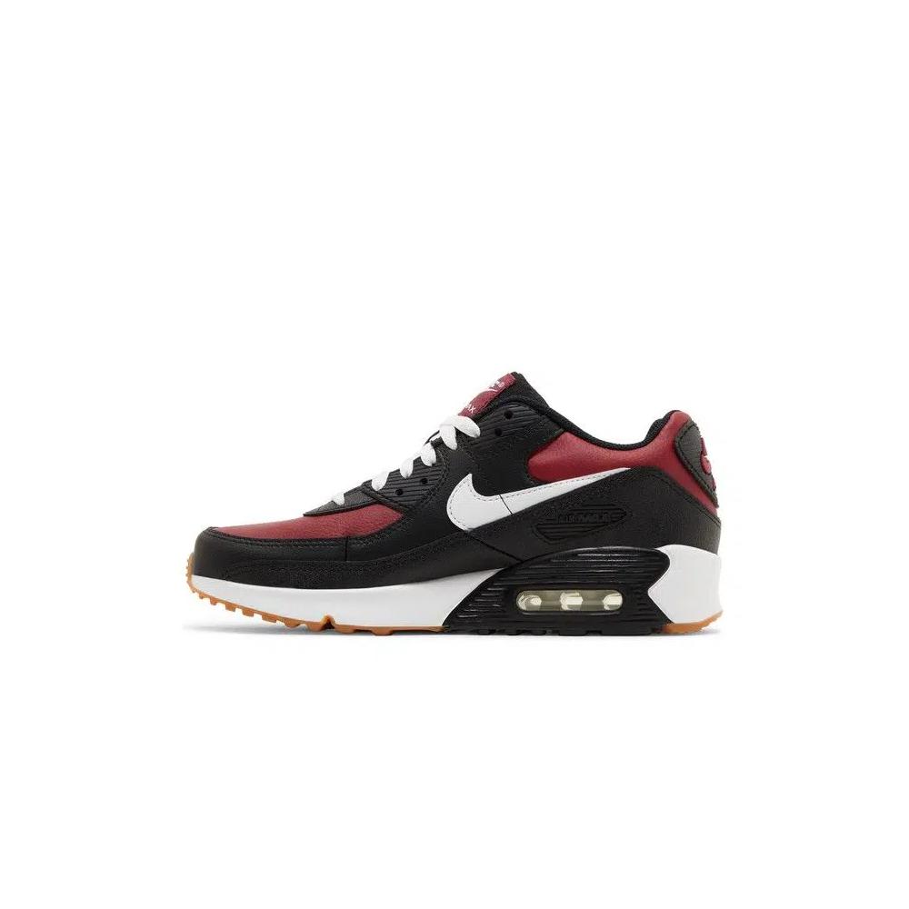 Кроссовки Nike Air Max 90 Leather GS 'Black Team Red' 3