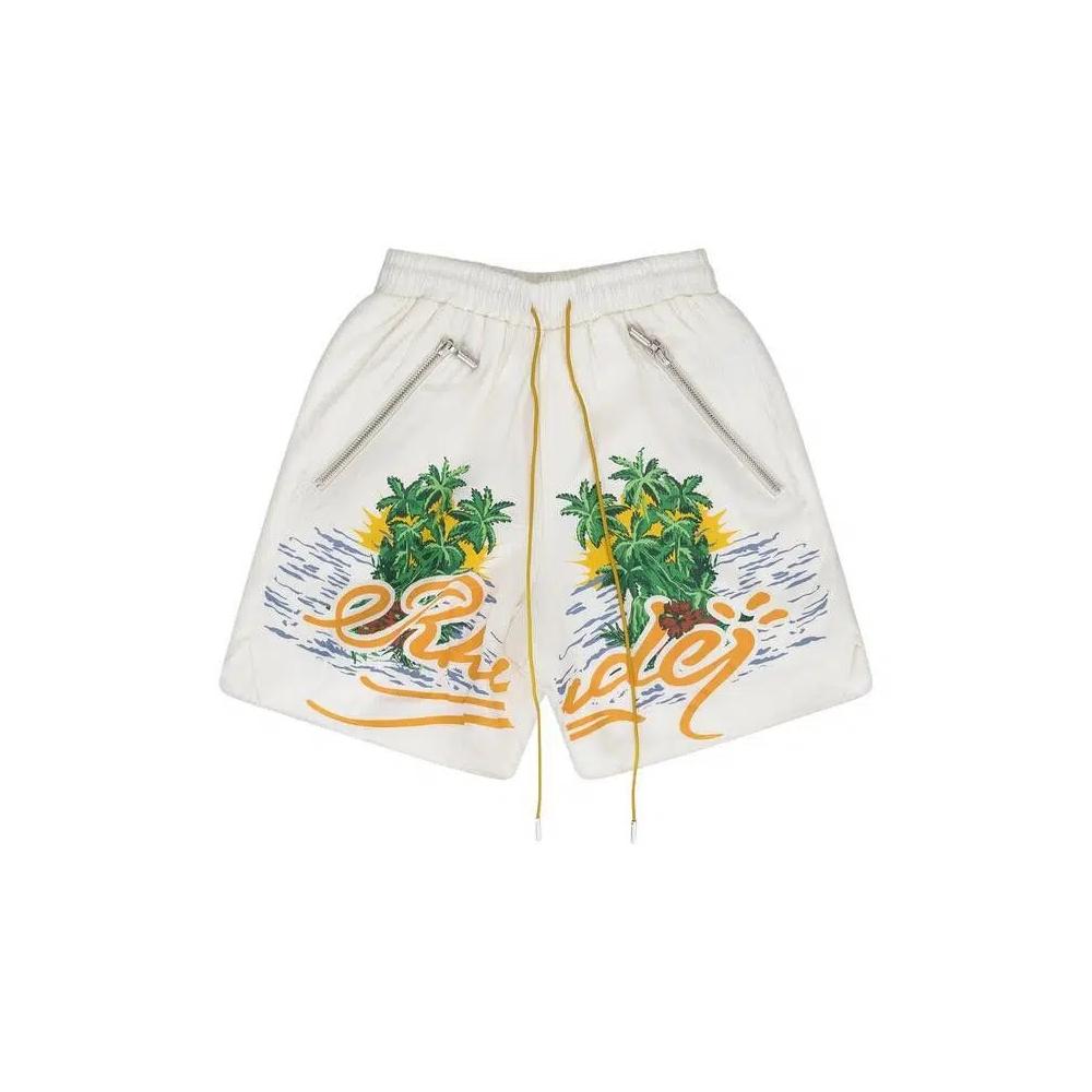 Шорты Rhude Palms Logo Shorts 'Белый' 1