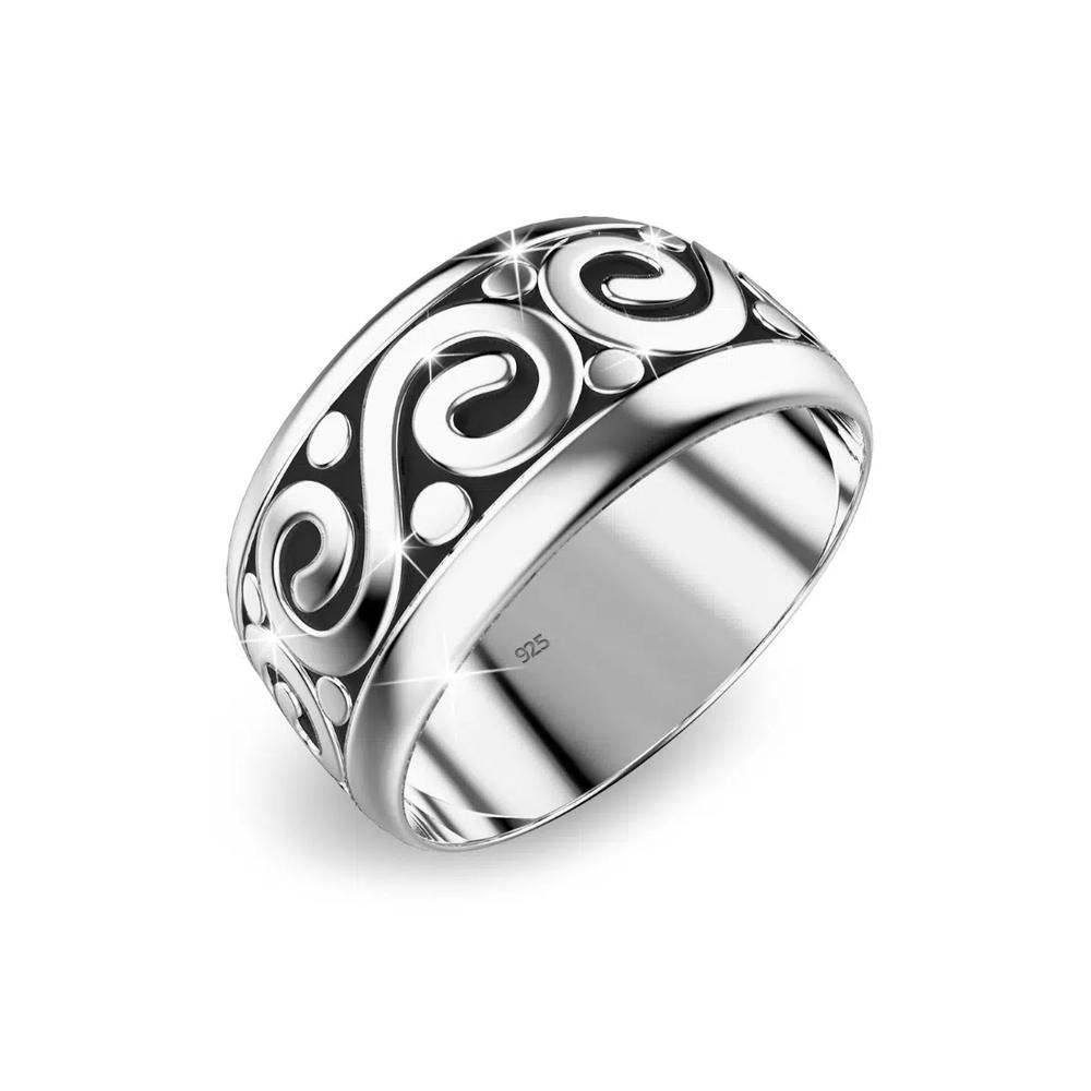 Solid 925 Sterling Silver Античное Кельтское Филигранное Кольцо 1