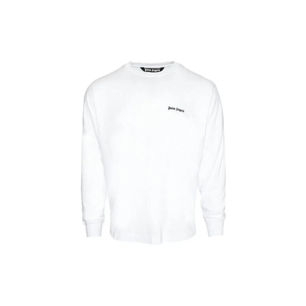 Футболки Palm Angels Embroidered Logo Over Long-Sleeve Tee 'Белый/Черный' 1