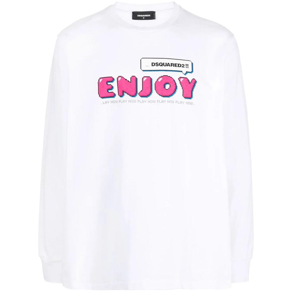 Enjoy-print long-sleeve T-shirt 1