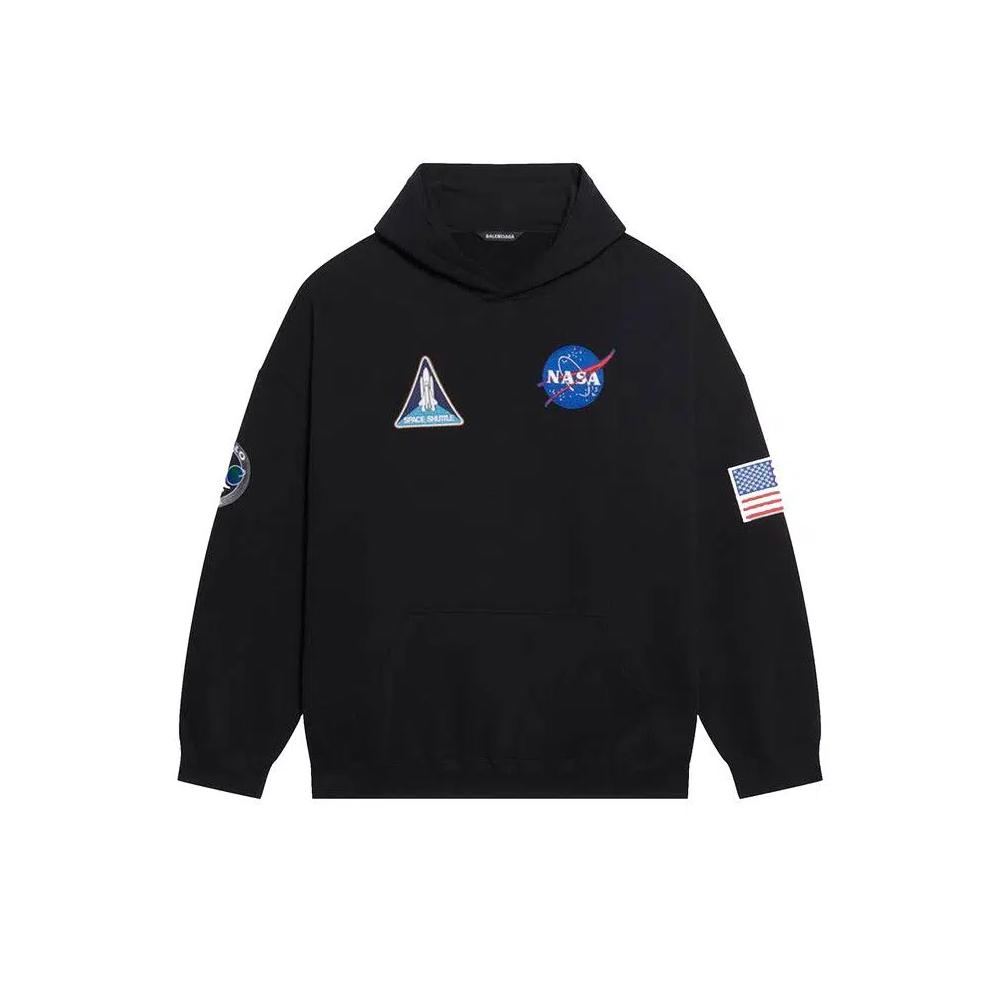 Худи Balenciaga Boxy 'Черный/Белый' 1