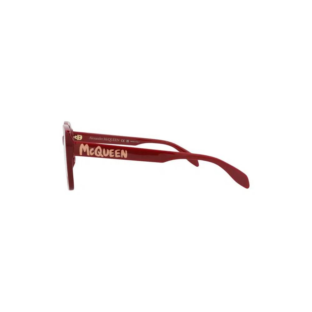 Очки Alexander McQueen Square-Frame Acetate Optical Frames 'Красный прозрачный' 3