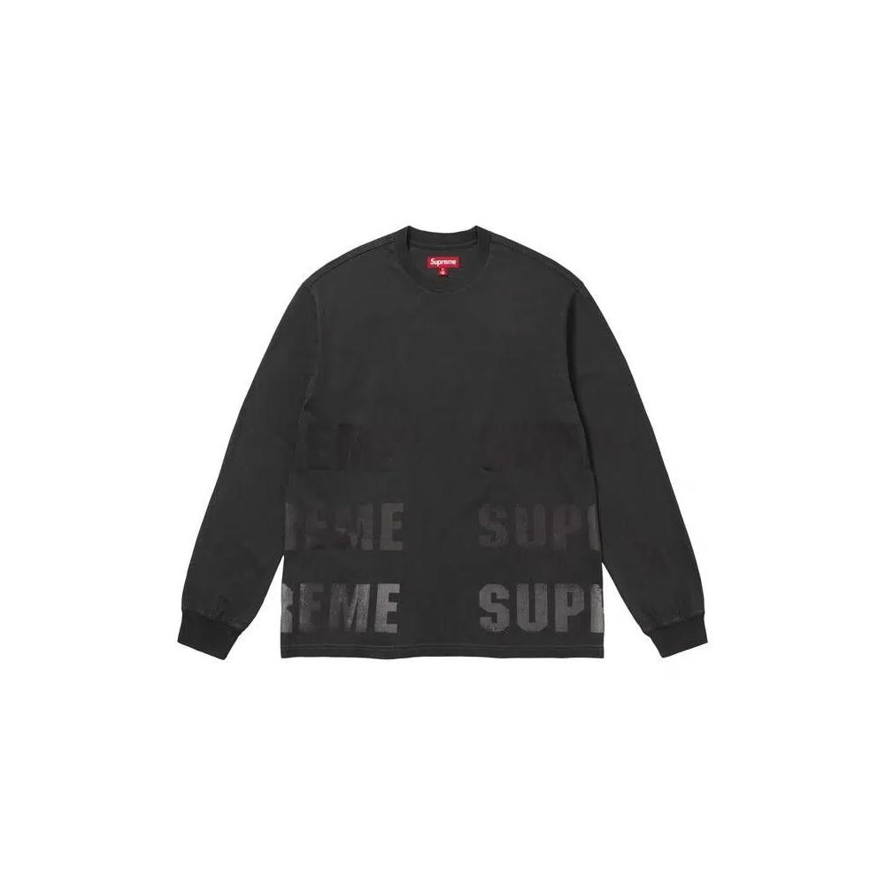 Рубашки и топы Supreme Reflective Long-Sleeve Top 'Black' 1