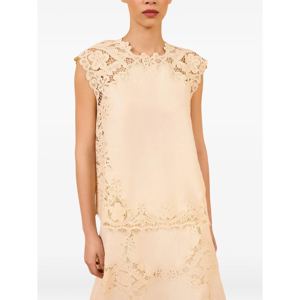 Amelie guipure lace-trim top 3