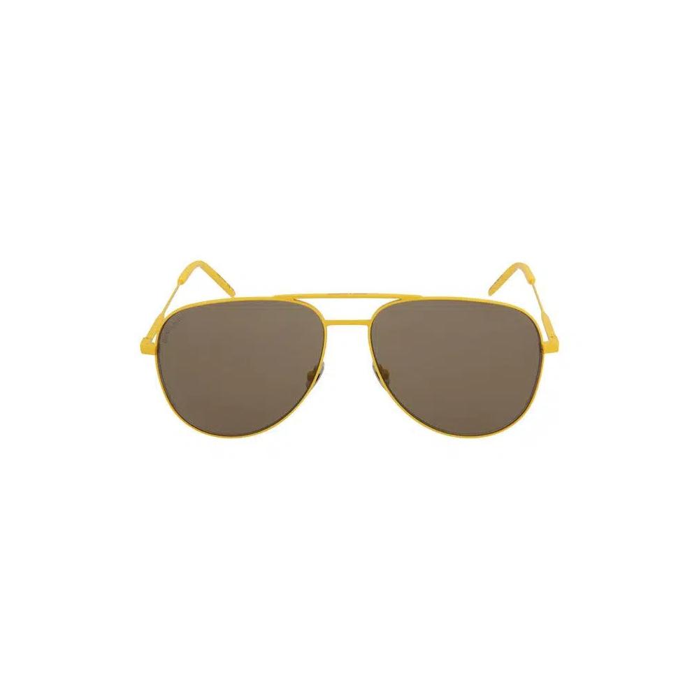 Авиаторские очки Saint Laurent 'Yellow/Brown' 1