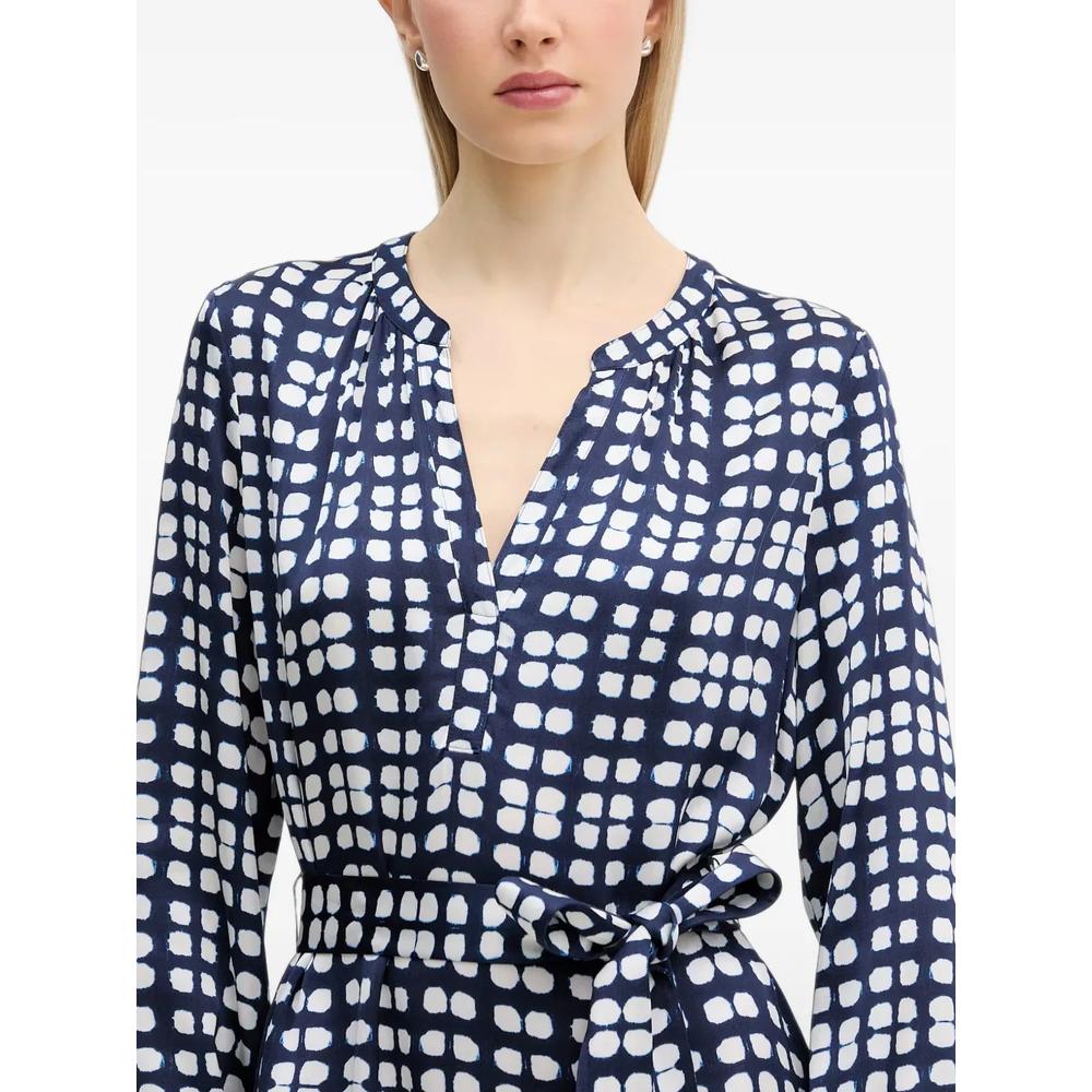 geometric-print belted midi dress 4