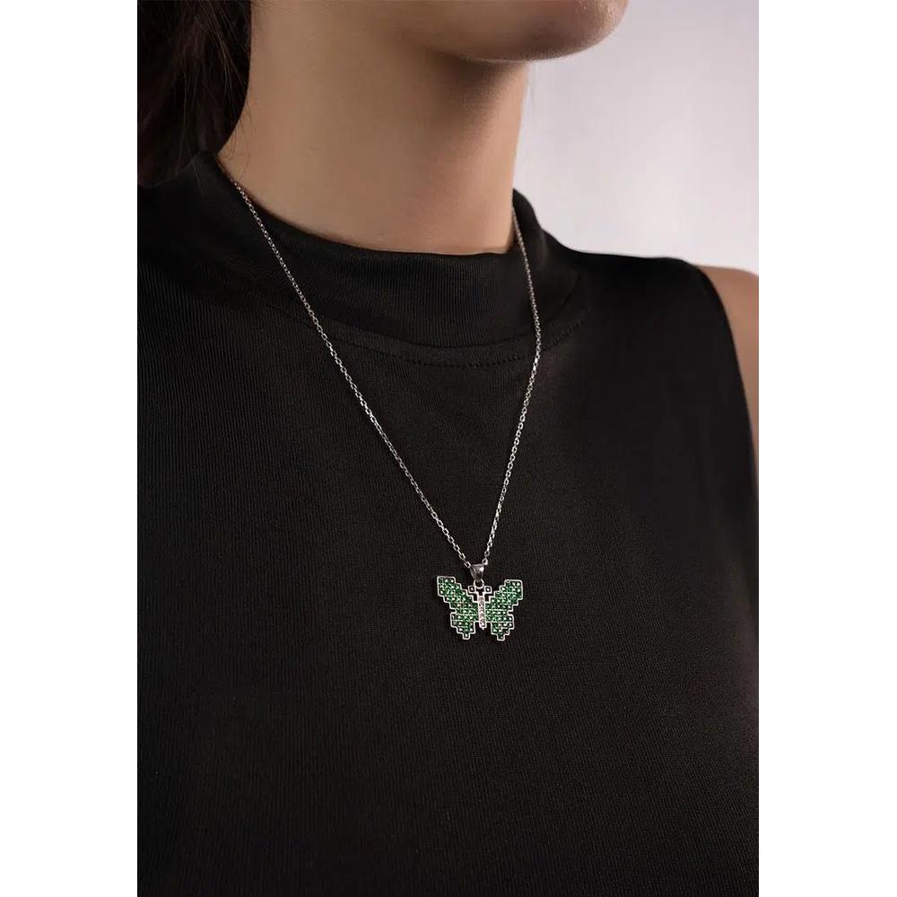 Подвеска-бабочка Pixel Green 002 4