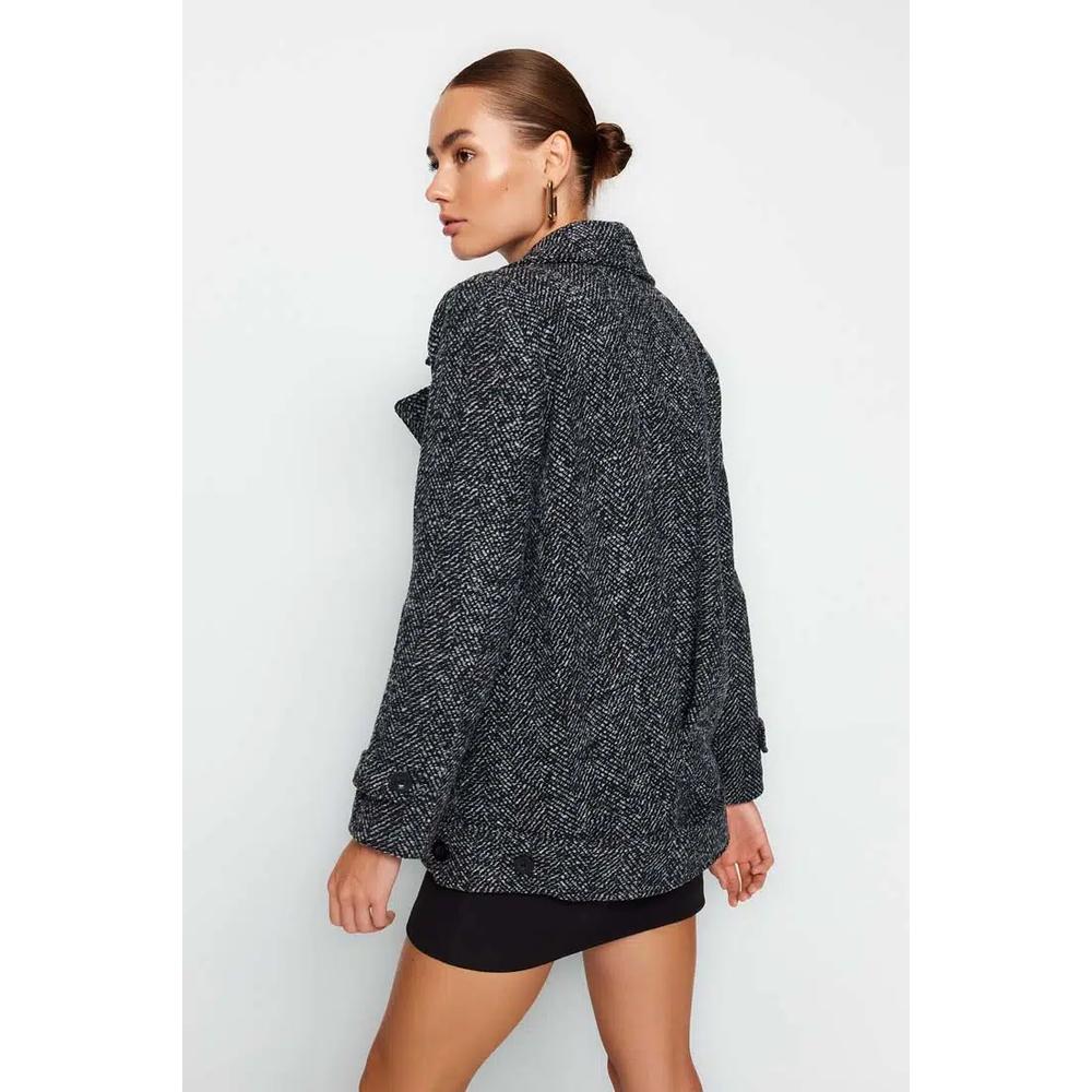 Пальто из твида в елочку Tailored 5