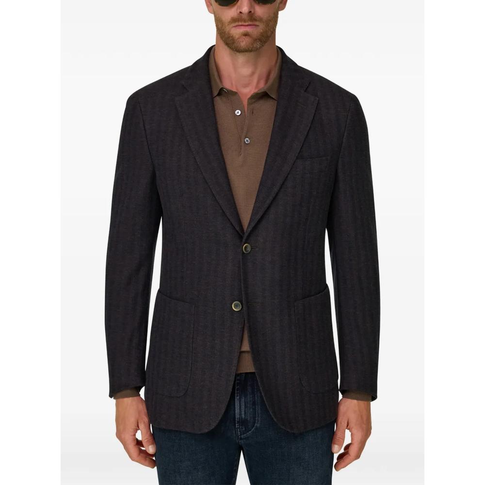 blazer herringbone in cotton and wool B jersey 3