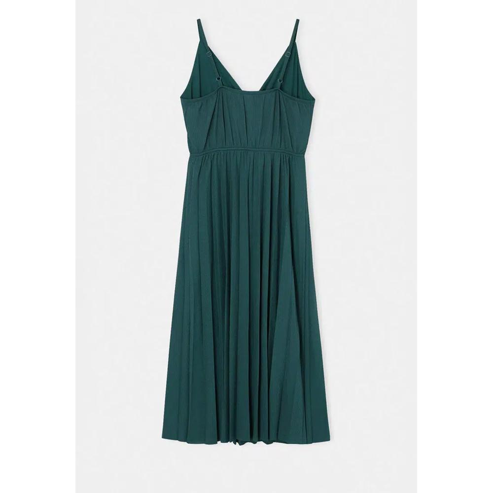 Изумрудное платье plus size, рифленый трикотаж, Tbbss22El1565 5