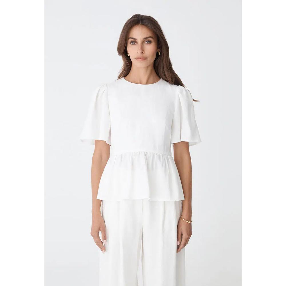 Топ с баской Jade Linen Peplum 4