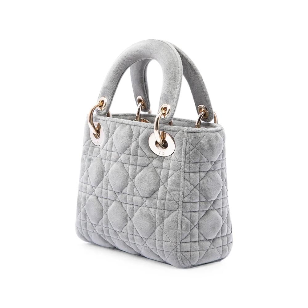 Сумка-сэтчел Mini Velvet Cannage Lady Dior (2019 год) 2