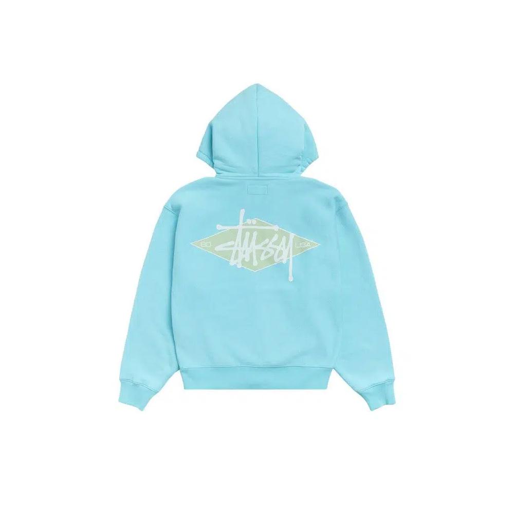 Зип-апы Stussy Basic Diamond Zip Hood 'Бирюзовый' 2
