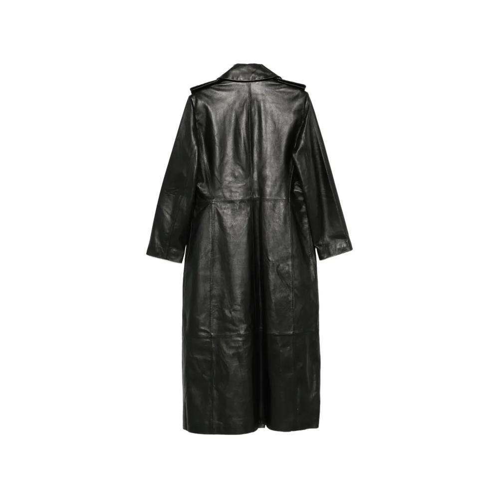 double-breasted leather coat 2