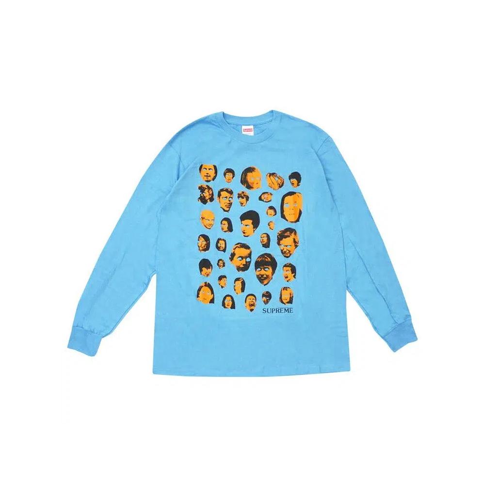 Футболки Supreme Faces Long-Sleeve Tee 'Light Slate' 1