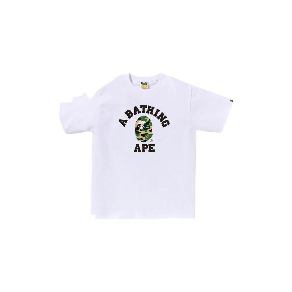 Футболки BAPE Abc Camo College Tee «Whitexgreen» 1