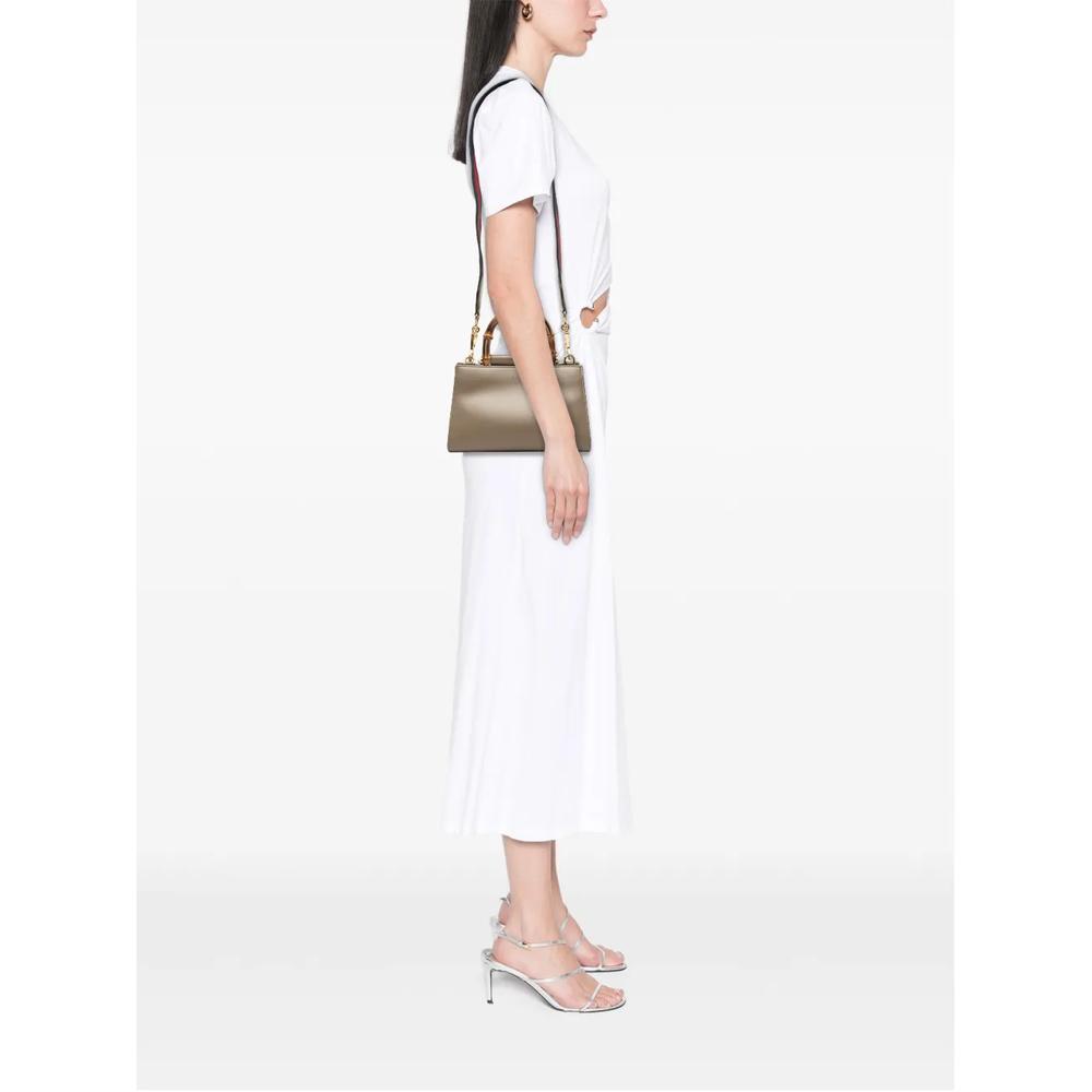 Сумка-сэтчел Mini Calfskin Web Bamboo Nymphaea (2000-2015 годы) 2